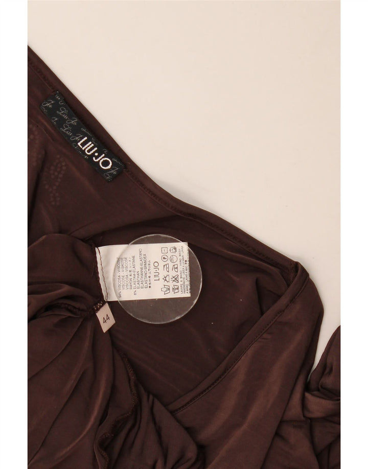 Liu Jo Womens Blouse Top IT 44 Medium Brown Viscose