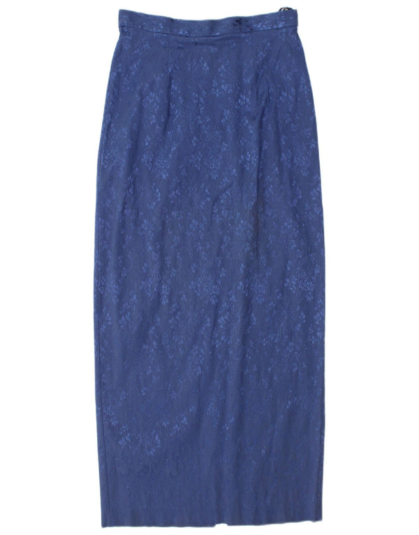MONSOON Womens Twilight Maxi Pencil Skirt UK 12 Medium W26  Blue Floral