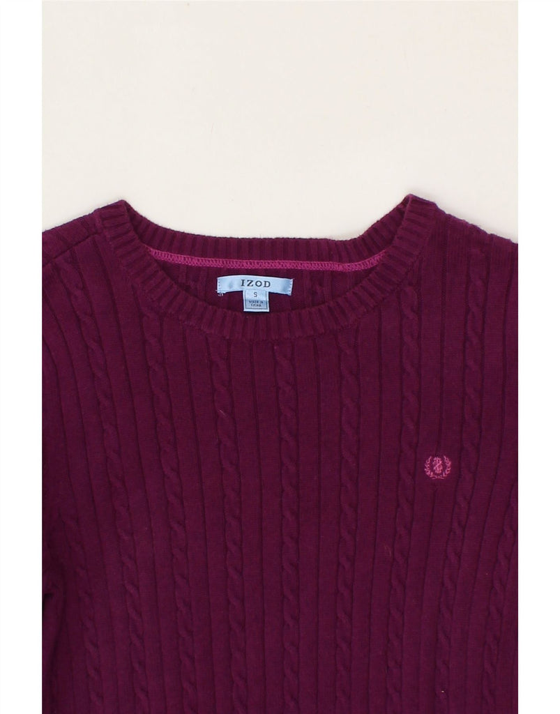 IZOD Womens Boat Neck Jumper Sweater UK 10 Small Purple Cotton Vintage Izod and Second-Hand Izod from Messina Hembry 