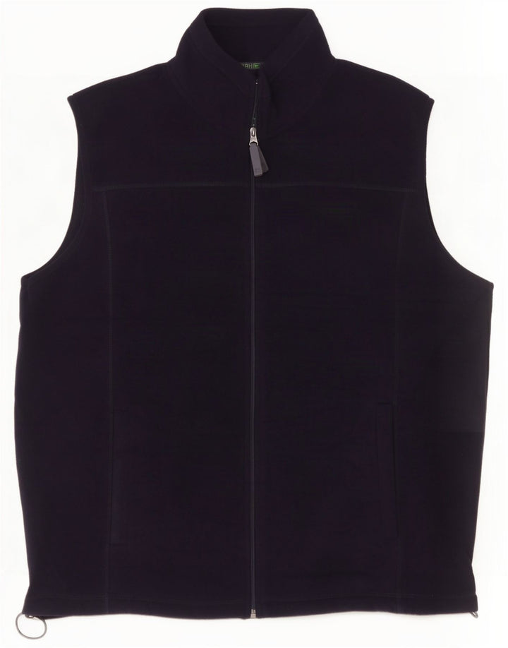 Marks & Spencer Mens Liner Fleece Gilet UK 40 Large Navy Blue Polyester