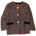Vintage Womens 3 Button Blazer Jacket IT 42 Medium Multicoloured Striped