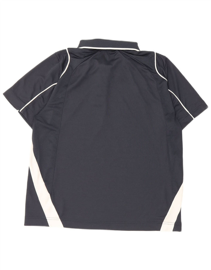Lotto Mens Polo Shirt Medium Navy Blue Colourblock Polyester