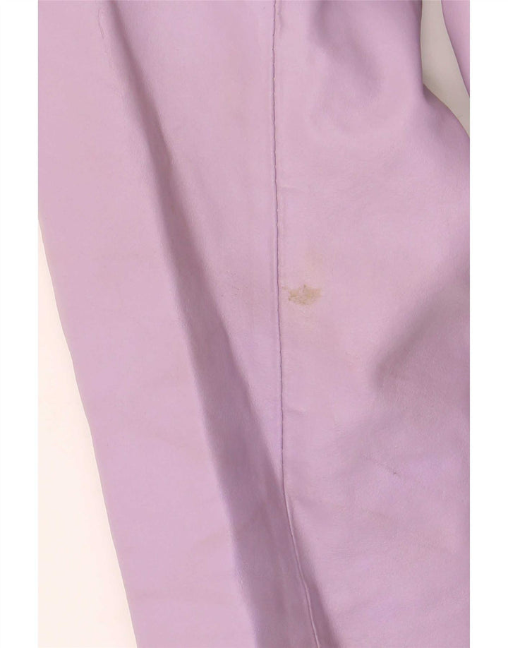 Wit Boy Womens Leather Jacket IT 44 Medium Purple