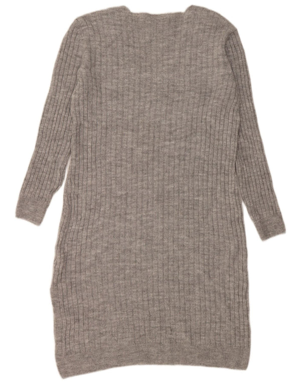 Lipsy Womens Jumper Dress UK 16 large Grey Acrylic