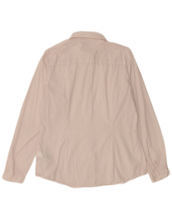 Tommy Hilfiger Womens Fitted Shirt US 12 Large White Striped Cotton