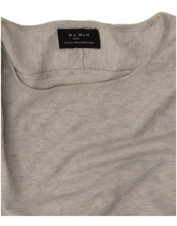 Zara Mens Top Long Sleeve XL Grey
