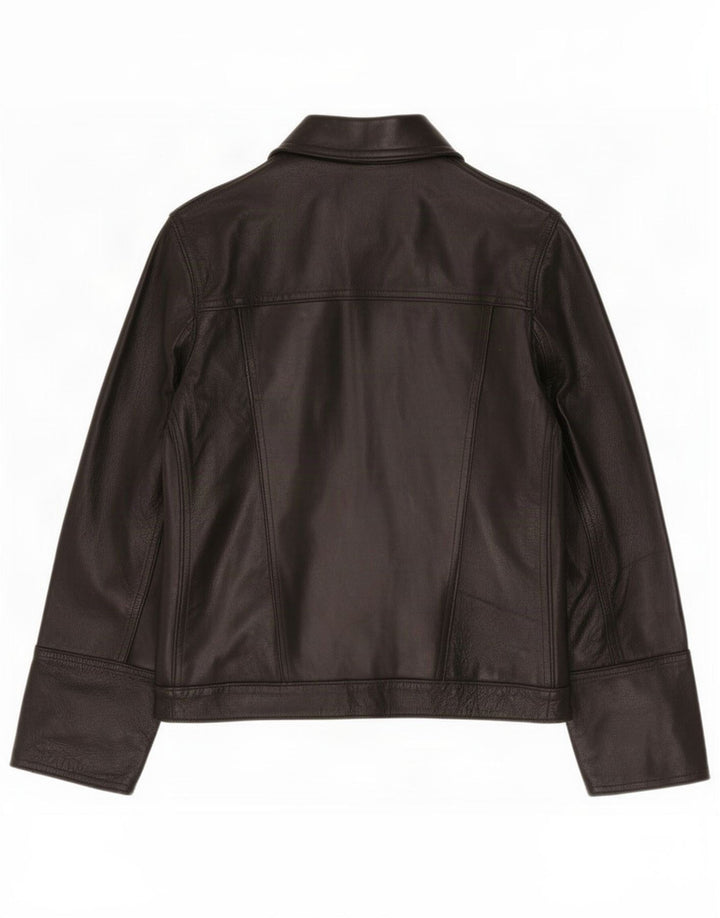 Max Womens Leather Jacket UK 10 Small Black