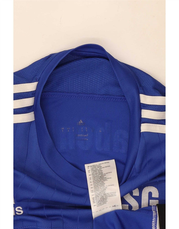 Adidas Mens Climacool Graphic T-Shirt Top Small Blue Colourblock Polyester