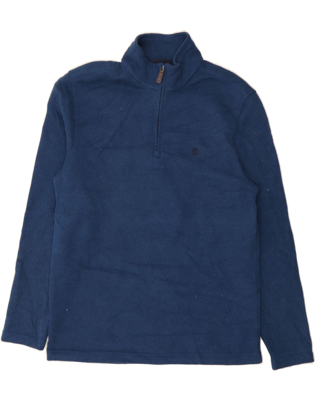 IZOD Mens Zip Neck Sweatshirt Jumper Medium Navy Blue Polyester Vintage Izod and Second-Hand Izod from Messina Hembry 