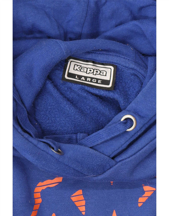 Kappa Mens Graphic Hoodie Jumper Large Blue