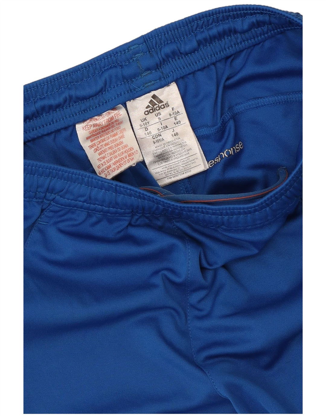 Adidas Boys Climalite Sport Shorts 9-10 Years Blue Polyester