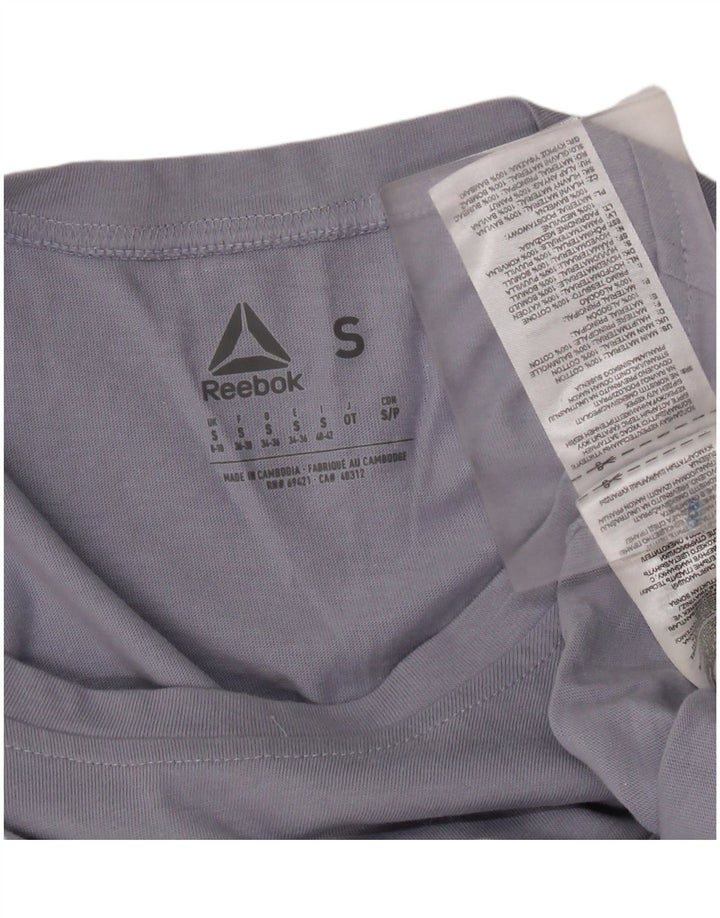 Reebok Womens Oversized Graphic T-Shirt Top UK 8/10 Small Purple