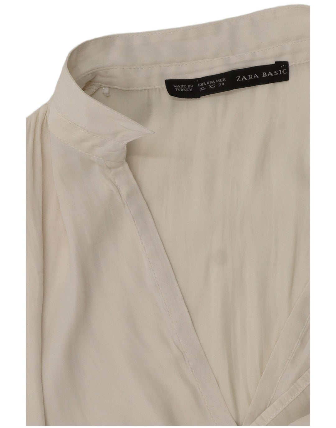 ZARA Womens Polo Shirt UK 6 XS White