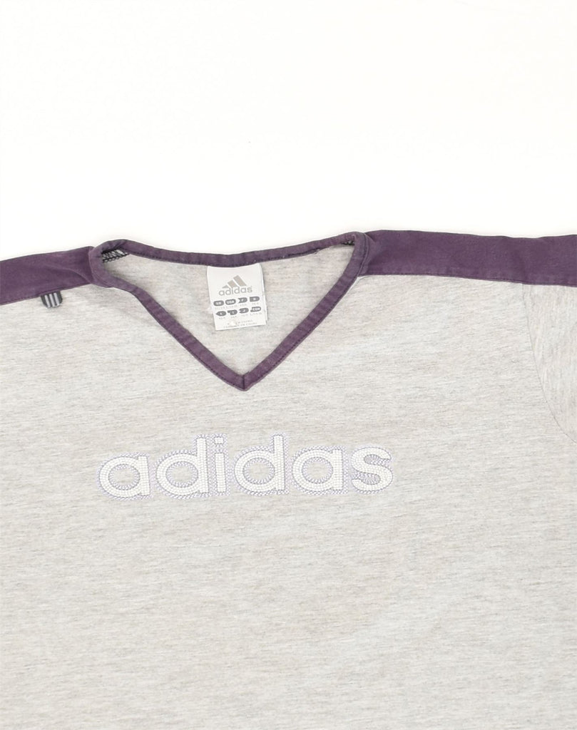 ADIDAS Boys Graphic T-Shirt Top  13-14 Years Grey Cotton | Vintage Adidas | Thrift | Second-Hand Adidas | Used Clothing | Messina Hembry 