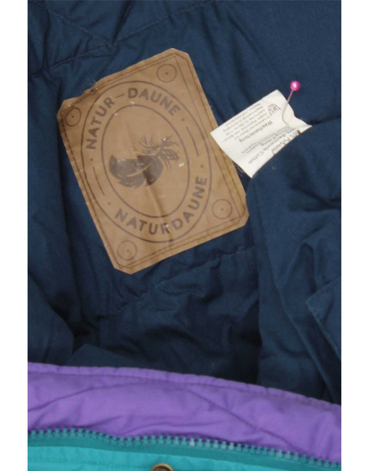 Vintage Mens Padded Jacket UK 42 XL Blue Colourblock Polyester