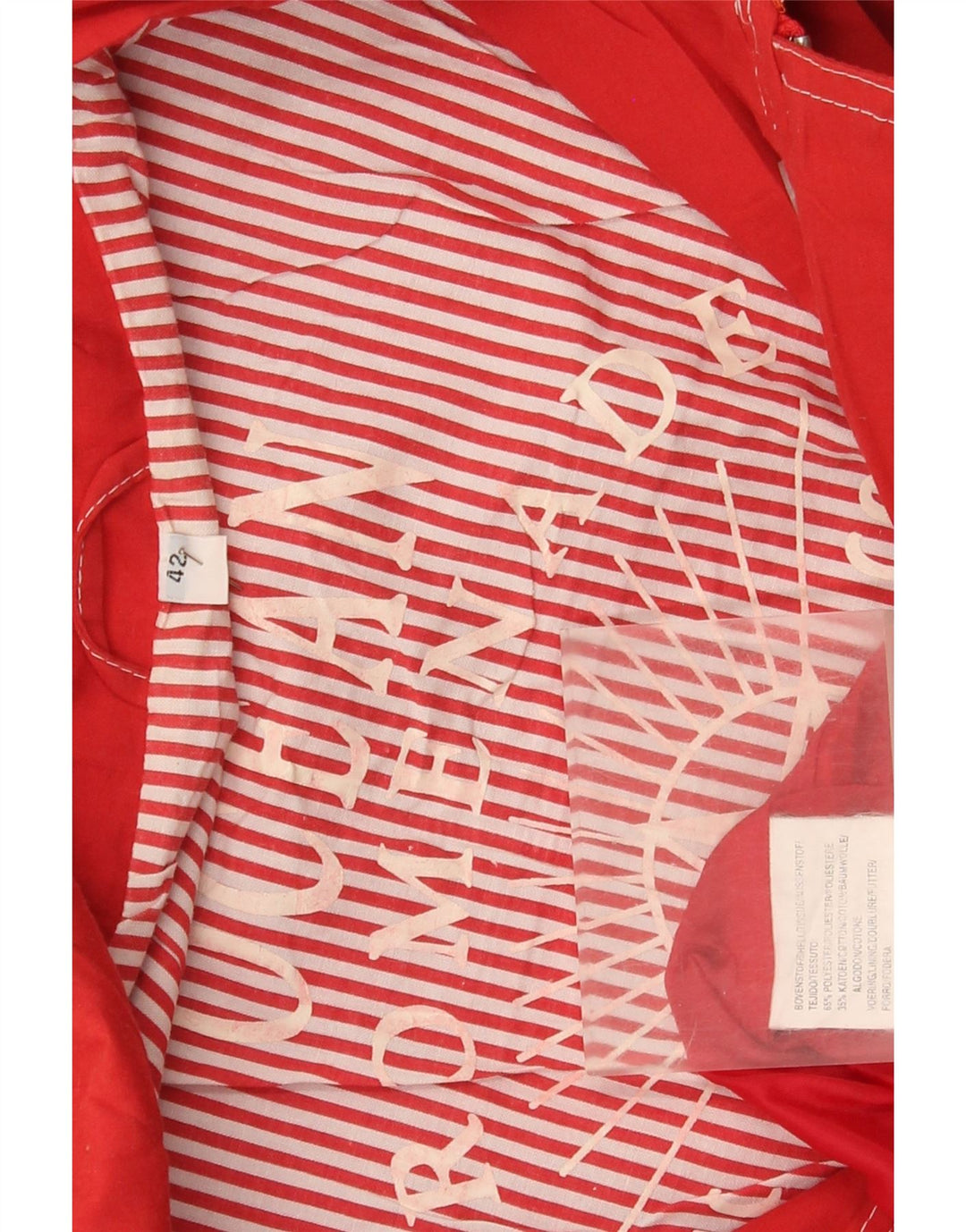 Vintage Womens Yachting Oversized Utility Jacket EU 42 Large Red Striped