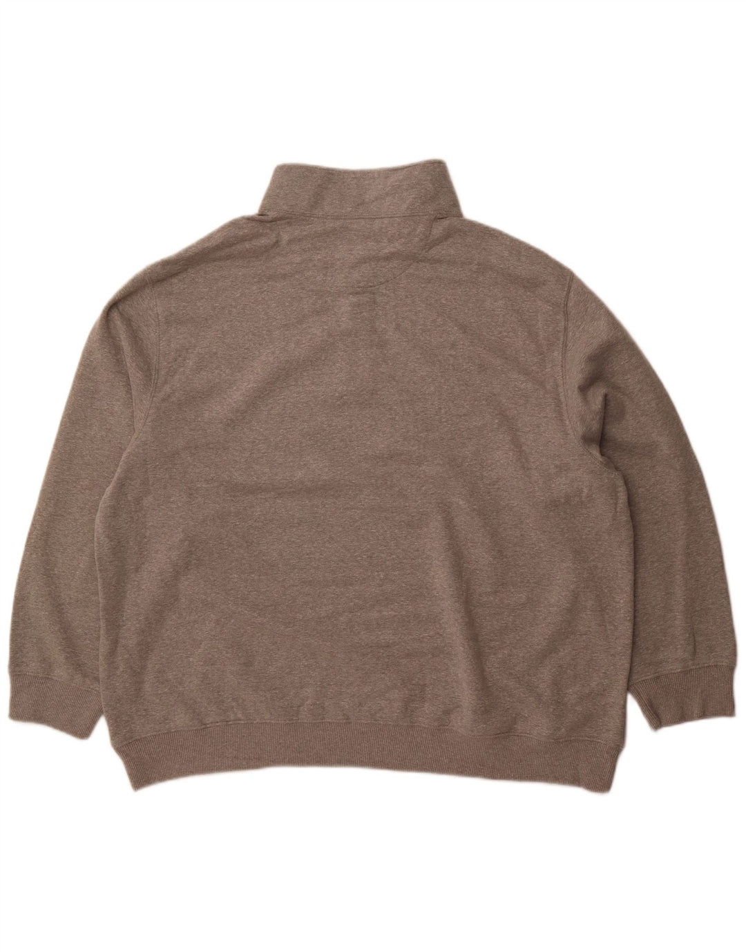 IZOD Mens Zip Neck Sweatshirt Jumper 2XL Grey Cotton