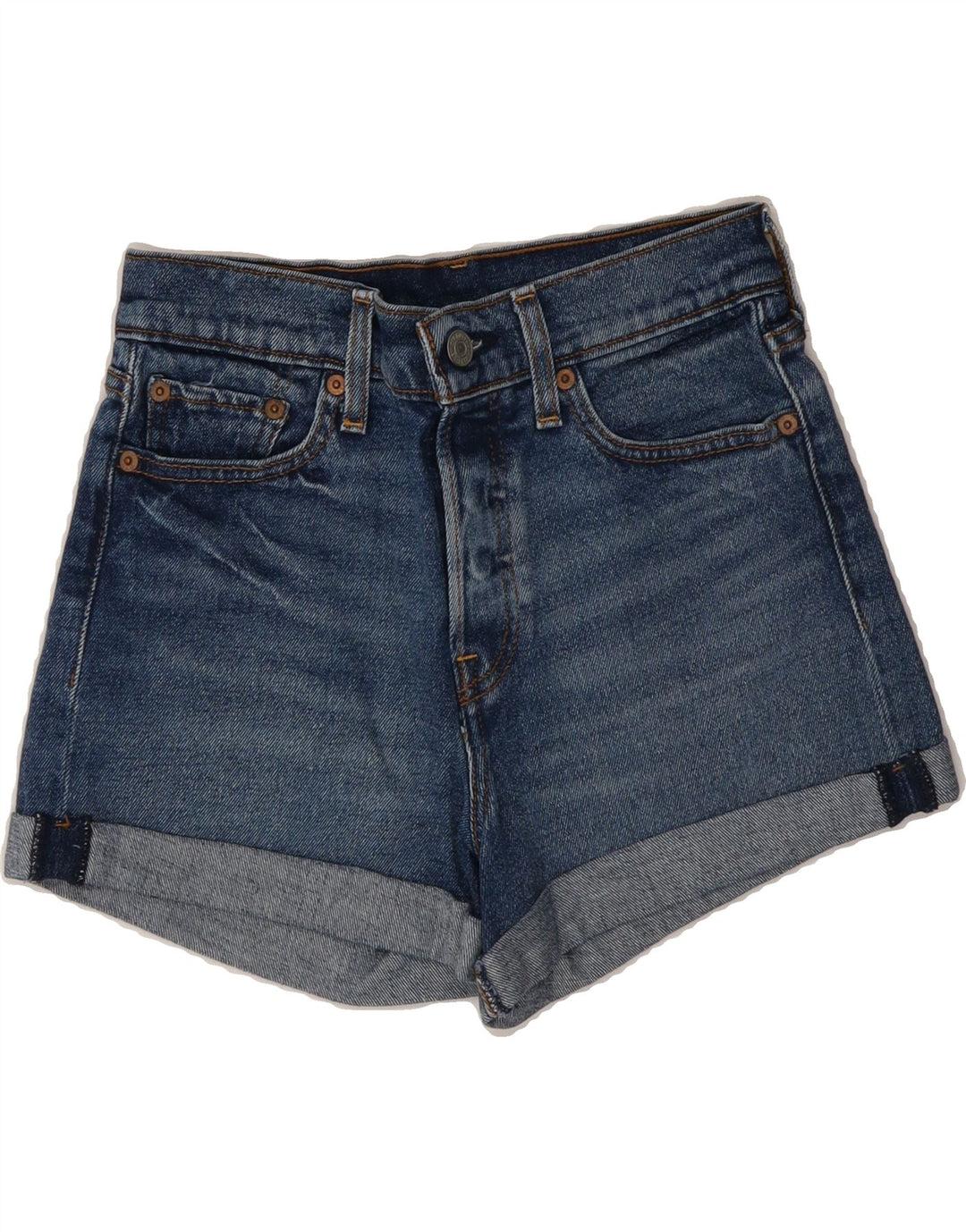 LEVI'S Womens Denim Shorts W26 Small Blue Vintage Levi's and Second-Hand Levi's from Messina Hembry 