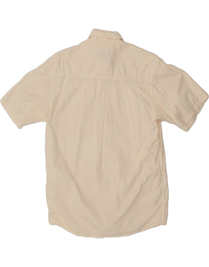 EDDIE BAUER Mens Short Sleeve Shirt Medium Beige Cotton Vintage Eddie Bauer and Second-Hand Eddie Bauer from Messina Hembry 