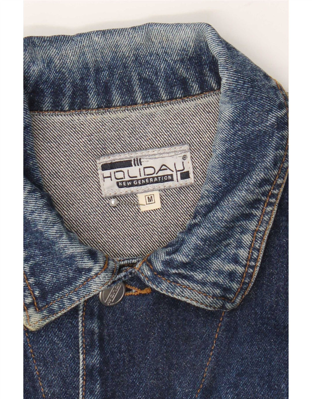 Holiday Mens Regular Fit Denim Jacket UK 38 Medium Blue Cotton