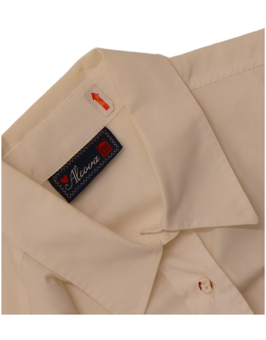 Vintage Womens Graphic Shirt UK 14 Large White Cotton