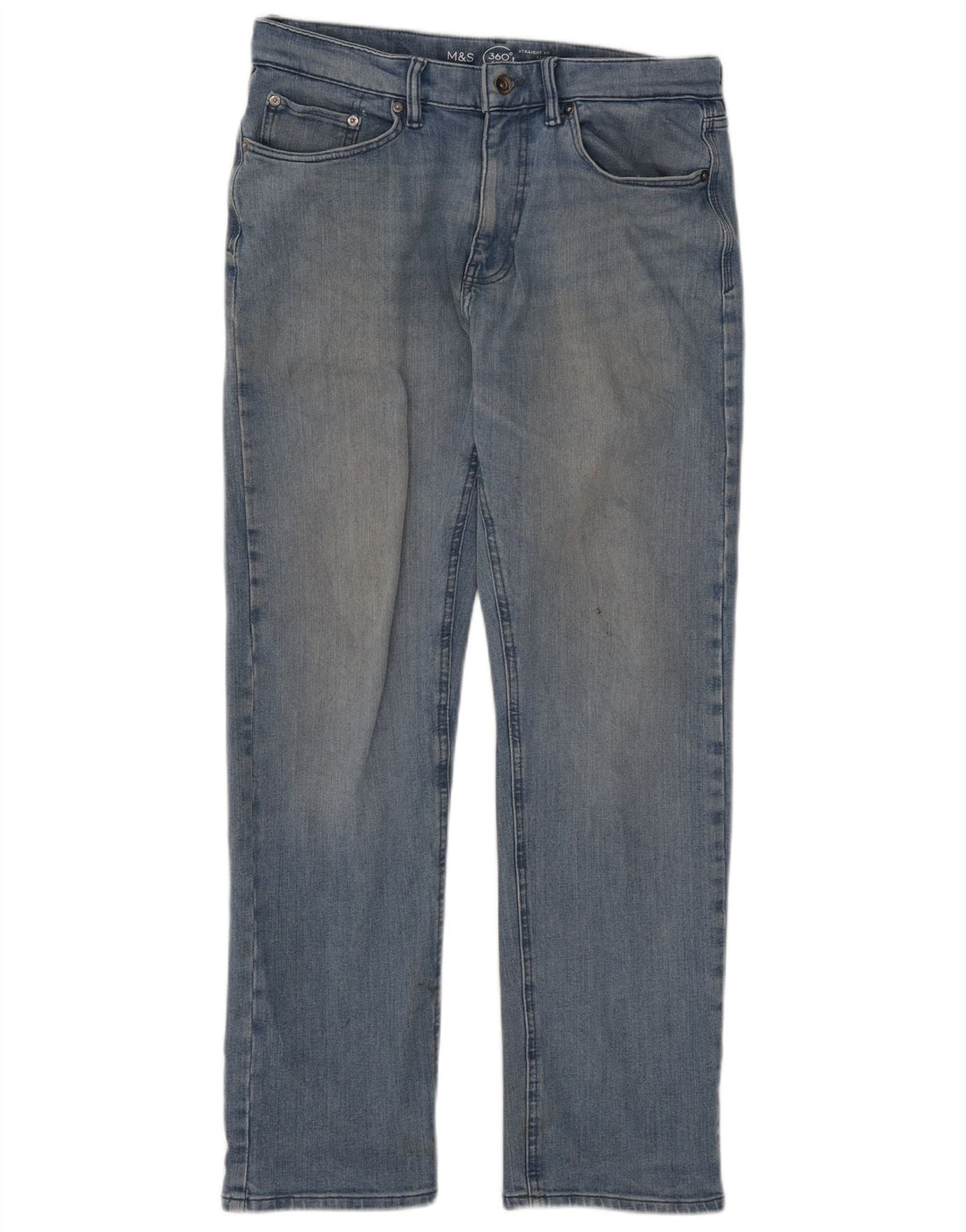 Marks & Spencer Mens Straight Jeans W32 L29 Blue Cotton