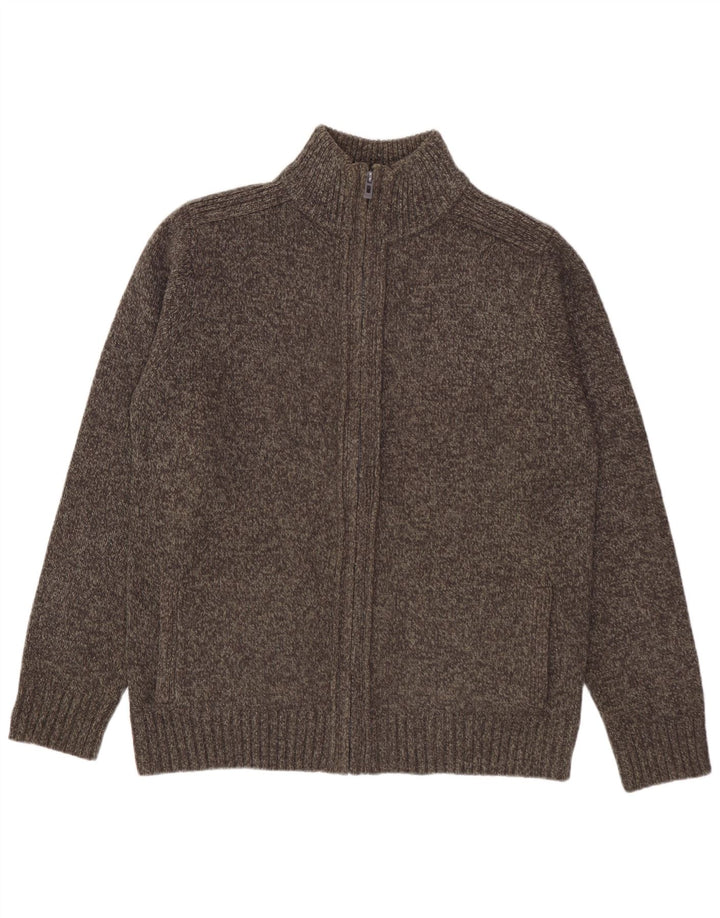 MARKS & SPENCER Mens Cardigan Sweater Medium Grey Flecked Acrylic