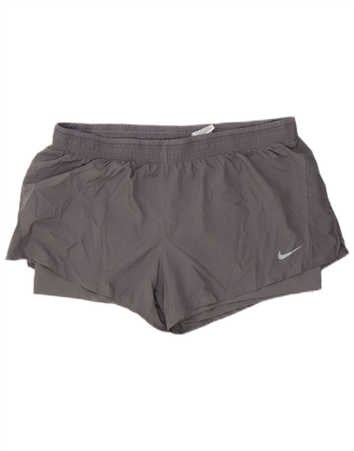 Nike Womens Dri Fit Sport Shorts UK 20 2XL Grey Polyester