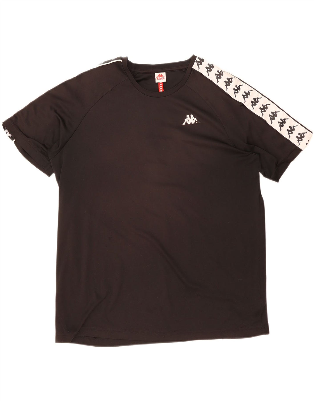 Kappa Mens Graphic T-Shirt Top 2XL Black Colourblock Polyester