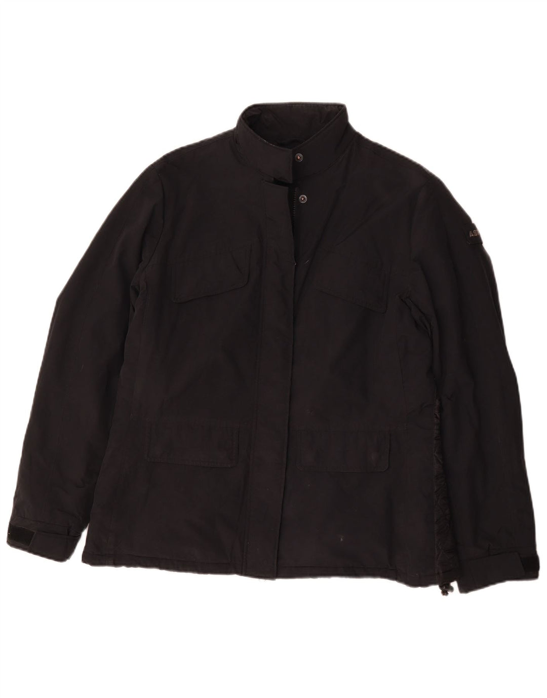 Aspesi Womens Windbreaker Jacket UK 18 XL Black Polyamide