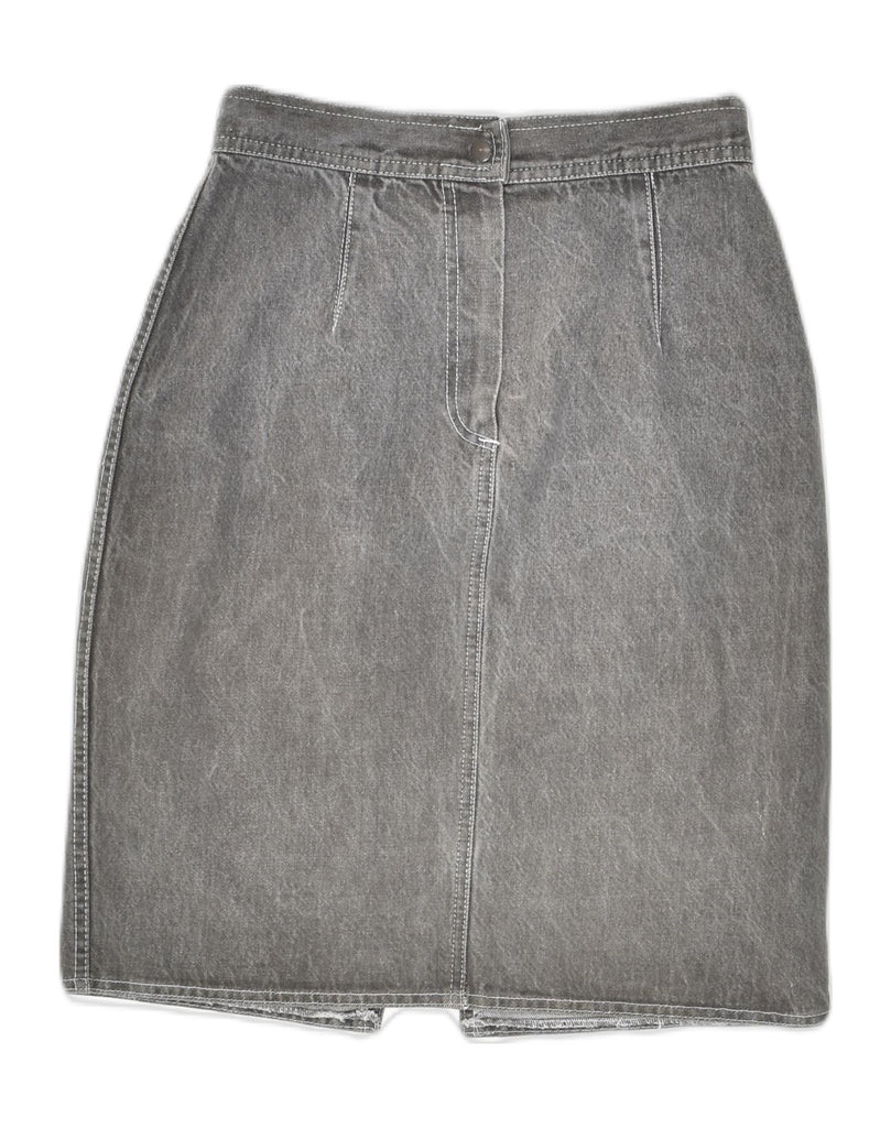 VINTAGE Womens Denim Skirt IT 44 Medium W26  Grey | Vintage Vintage | Thrift | Second-Hand Vintage | Used Clothing | Messina Hembry 