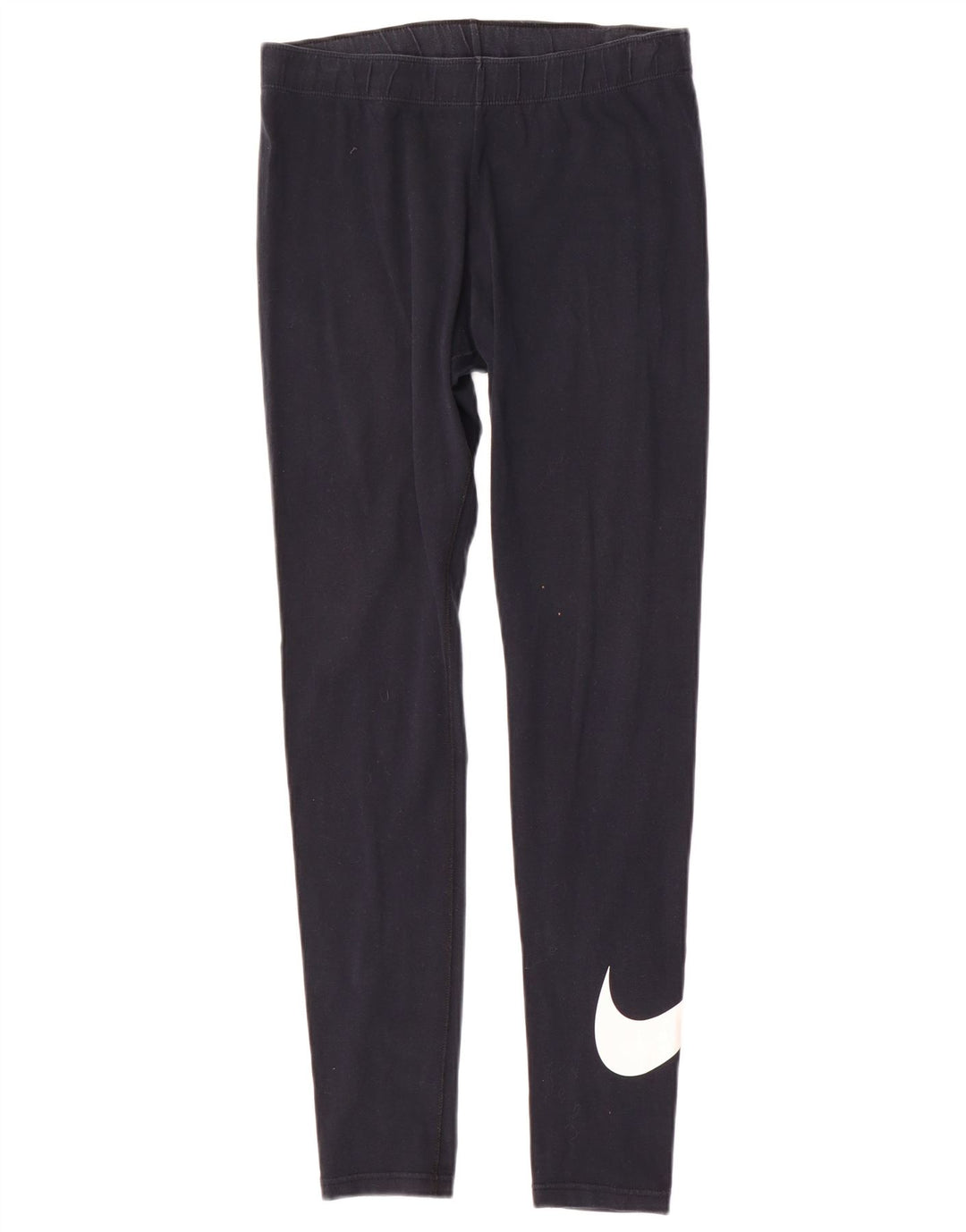 Nike Womens Graphic Leggings UK 14 Medium Black Cotton