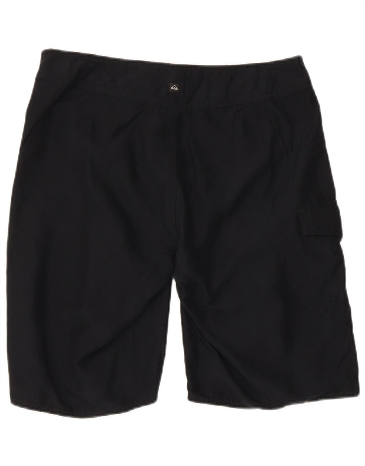 Quiksilver Mens Graphic Swimming Shorts Small Black Polyester