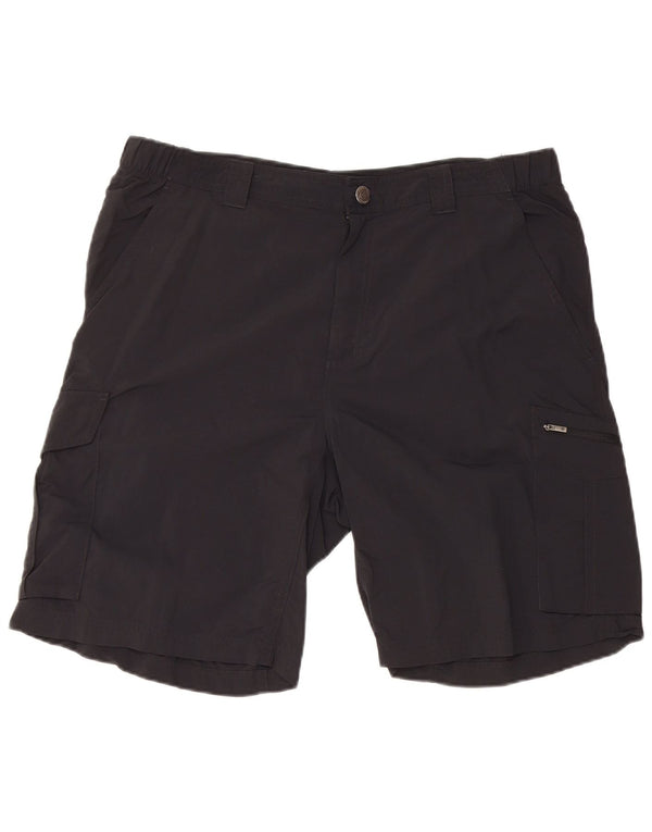 COLUMBIA Mens Omni-Shade Cargo Shorts W36 Large Black Nylon