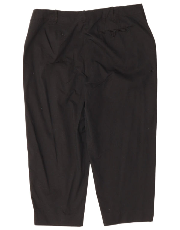 Mossimo Womens Stretch High Waist Capri Trousers US 16 XL W32 L22 Black