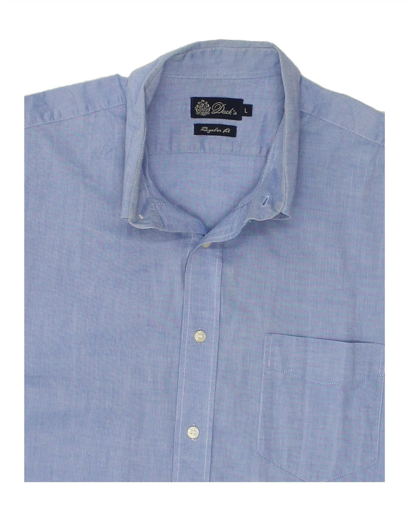 DACK'S Mens Regular Fit Shirt Large Blue | Vintage Dack's | Thrift | Second-Hand Dack's | Used Clothing | Messina Hembry 