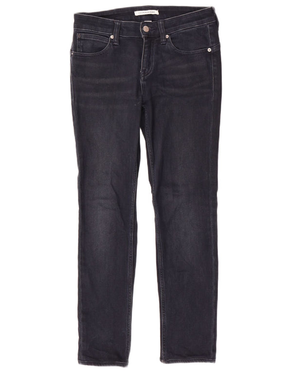 Calvin Klein Womens Slim Jeans W28 L28 Navy Blue Cotton