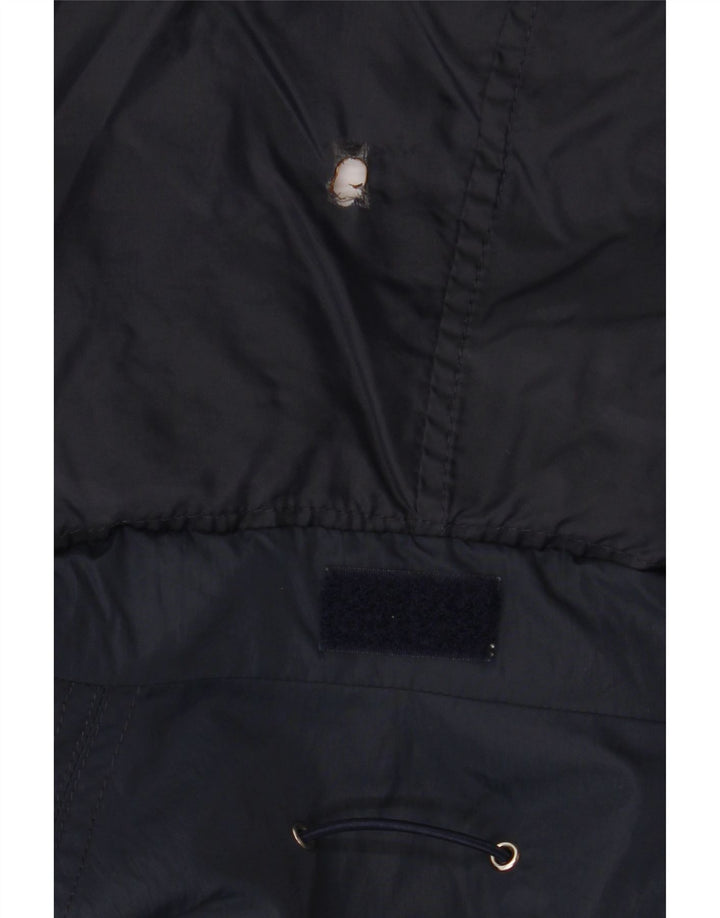 Gant Womens Hooded Rain Jacket UK 14 Medium Navy Blue Polyamide