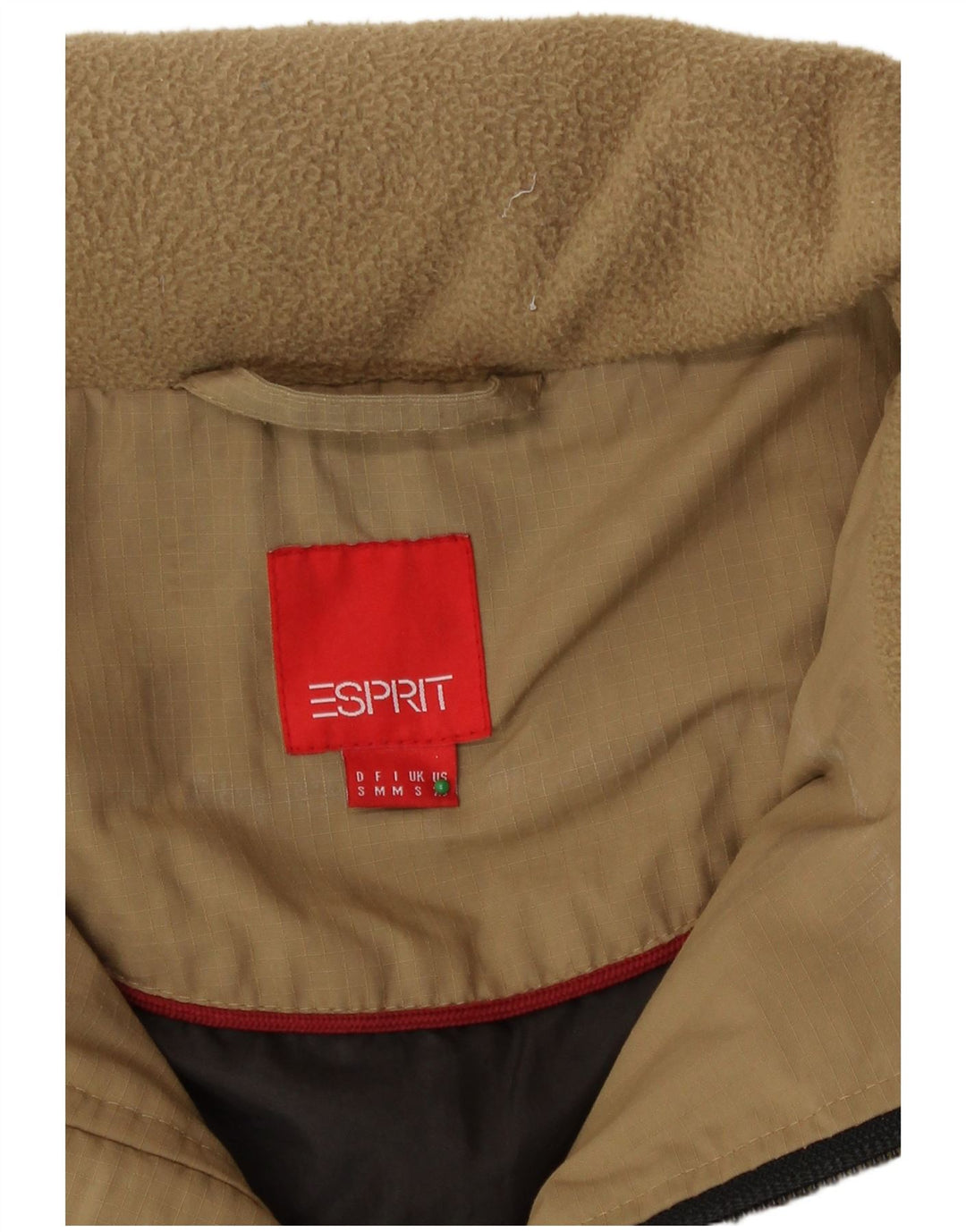 Esprit Mens Loose Fit Padded Jacket UK 36 Small Beige Nylon