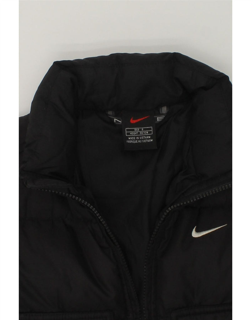 NIKE Boys Padded Jacket 3-4 Years Small  Black Polyester | Vintage Nike | Thrift | Second-Hand Nike | Used Clothing | Messina Hembry 