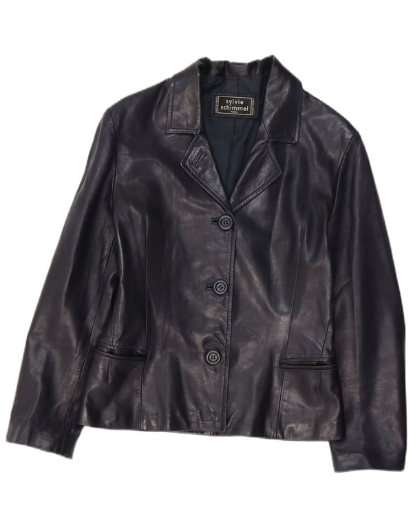 Sylvie Schimmel Womens 3 Button Blazer Jacket EU 38 Medium Black