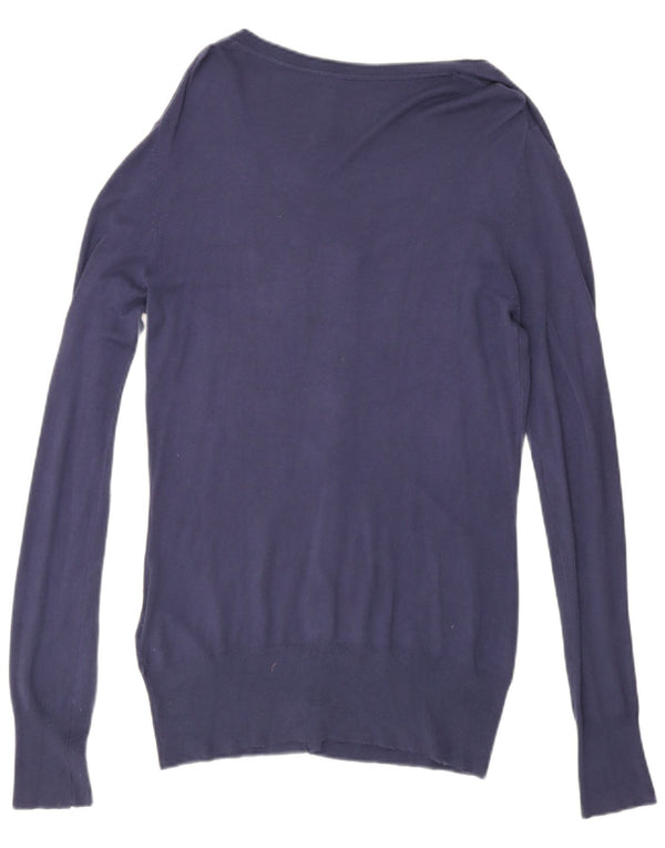 Guess Womens Cardigan Sweater UK 16 Large Navy Blue Viscose