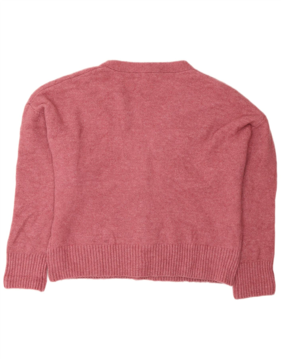 Zara Womens Oversized Cardigan Sweater UK 14 Medium Pink Acrylic