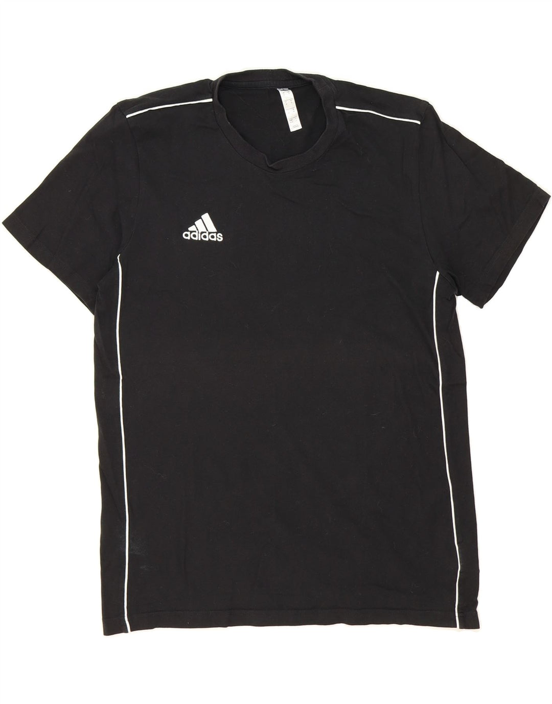 ADIDAS Mens T-Shirt Top Medium Black Cotton Vintage Adidas and Second-Hand Adidas from Messina Hembry 