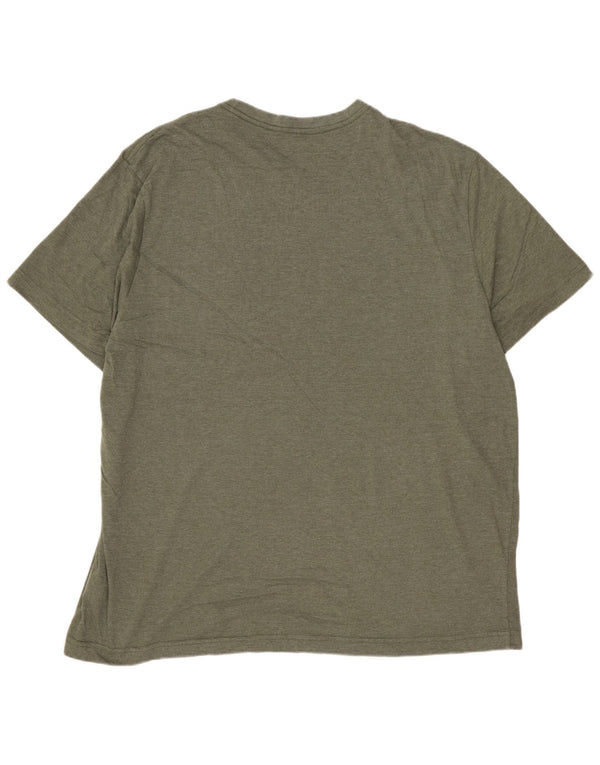 Eddie Bauer Mens Graphic T-Shirt Top 2XL Khaki Cotton