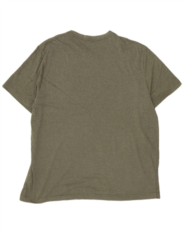 Eddie Bauer Mens Graphic T-Shirt Top 2XL Khaki Cotton