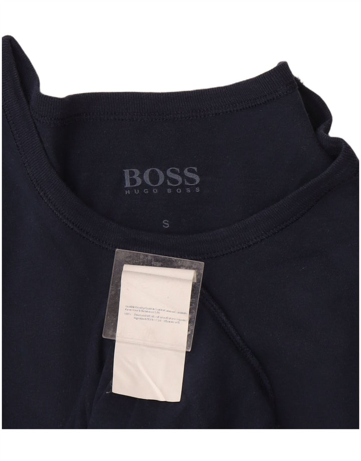 Hugo Boss Mens T-Shirt Top Small Navy Blue Cotton