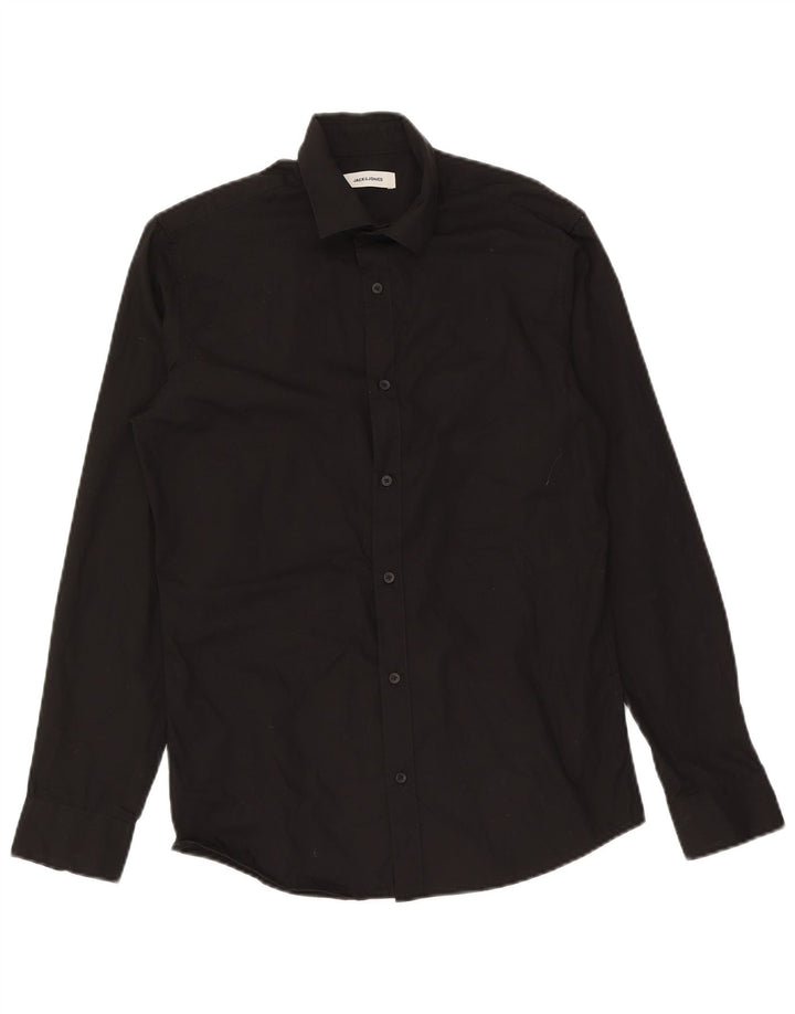 Jack & Jones Mens Shirt Small Black Cotton