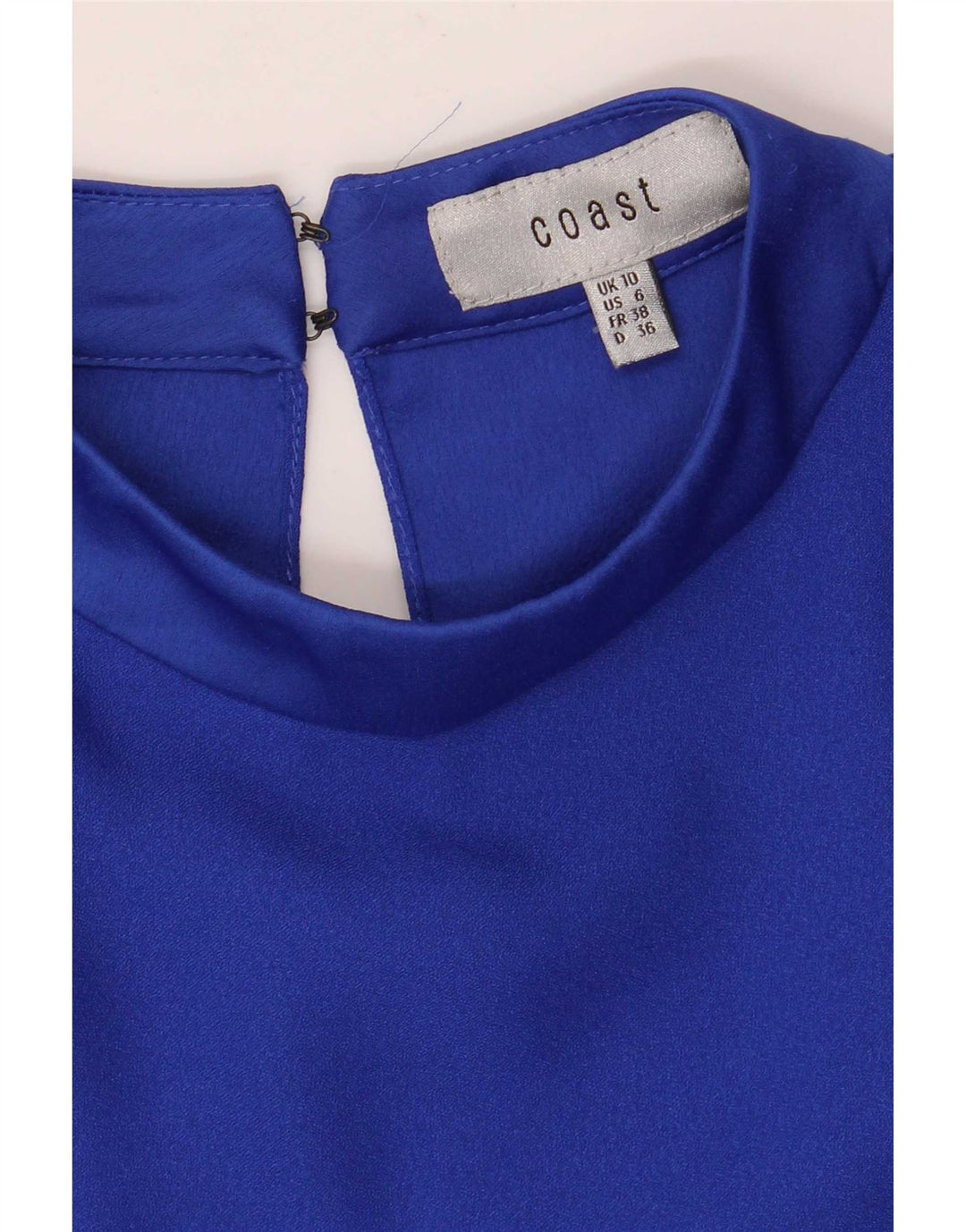 Coast Womens Long Sleeve Blouse Top UK 10 Small Blue Polyester