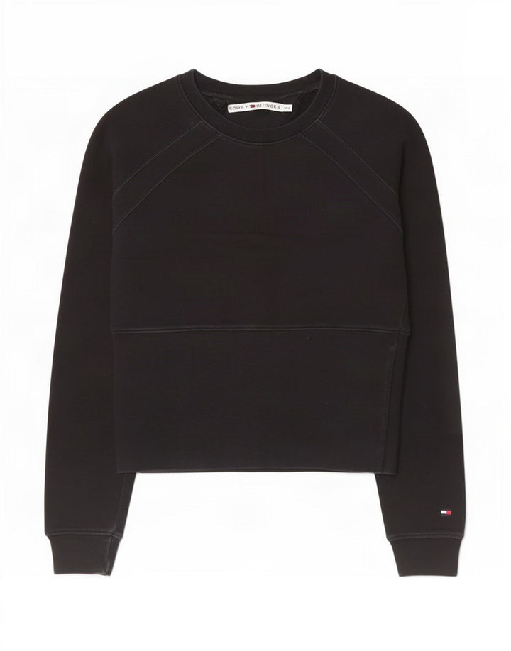 Tommy Hilfiger Womens Sweatshirt Jumper UK 12 Medium Black